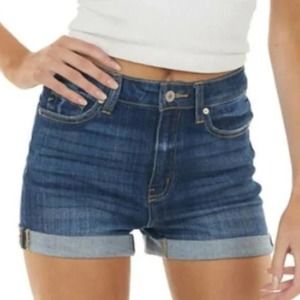 KANCAN Medium Wash Mid Rise Estilo Jean Shorts Size 9/28 Inseam 3"
